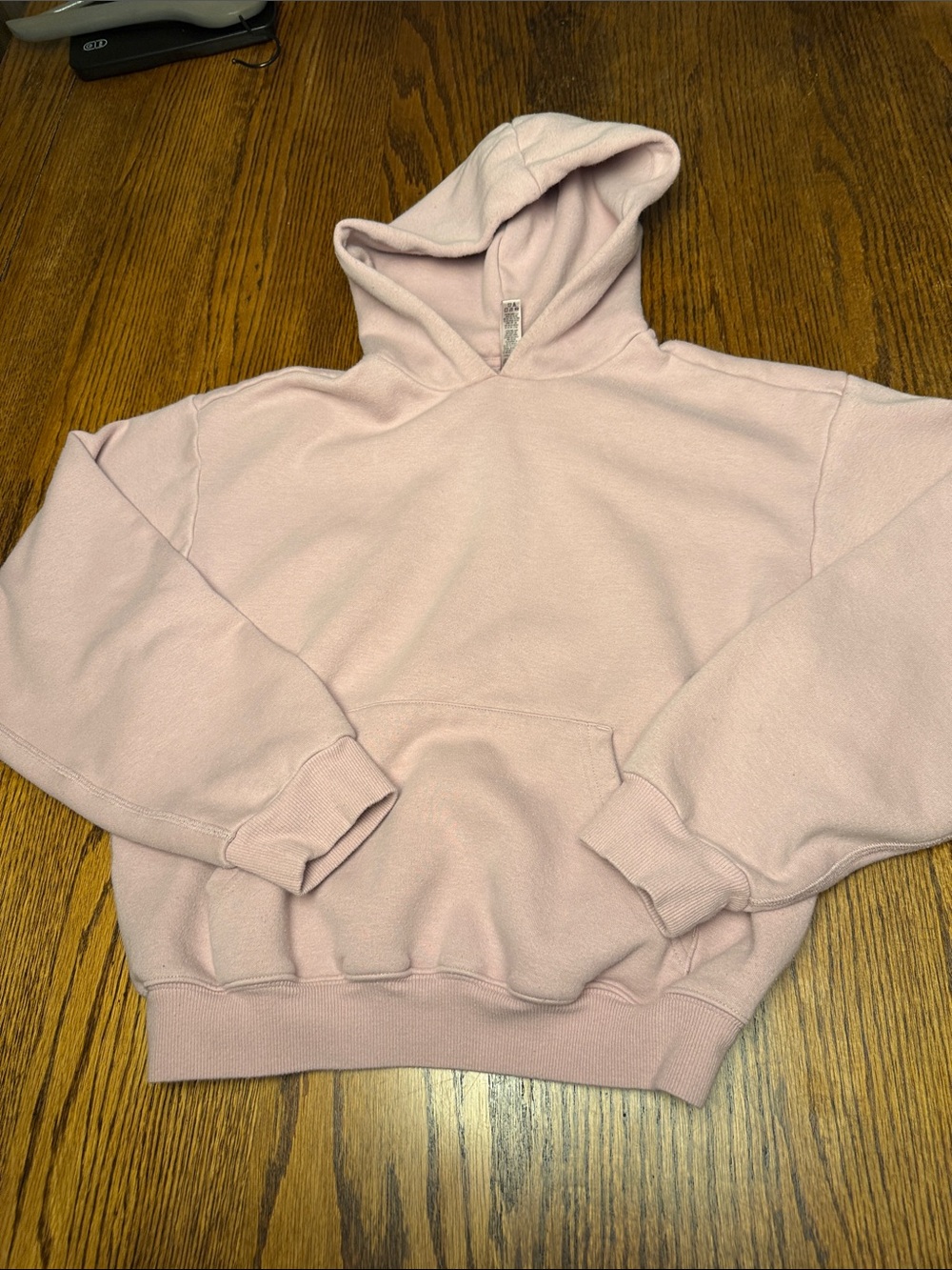 Cozy SKIMS Cotton Fleece Hoodie Blush Pink Pullover Sweatshirt Size Small
